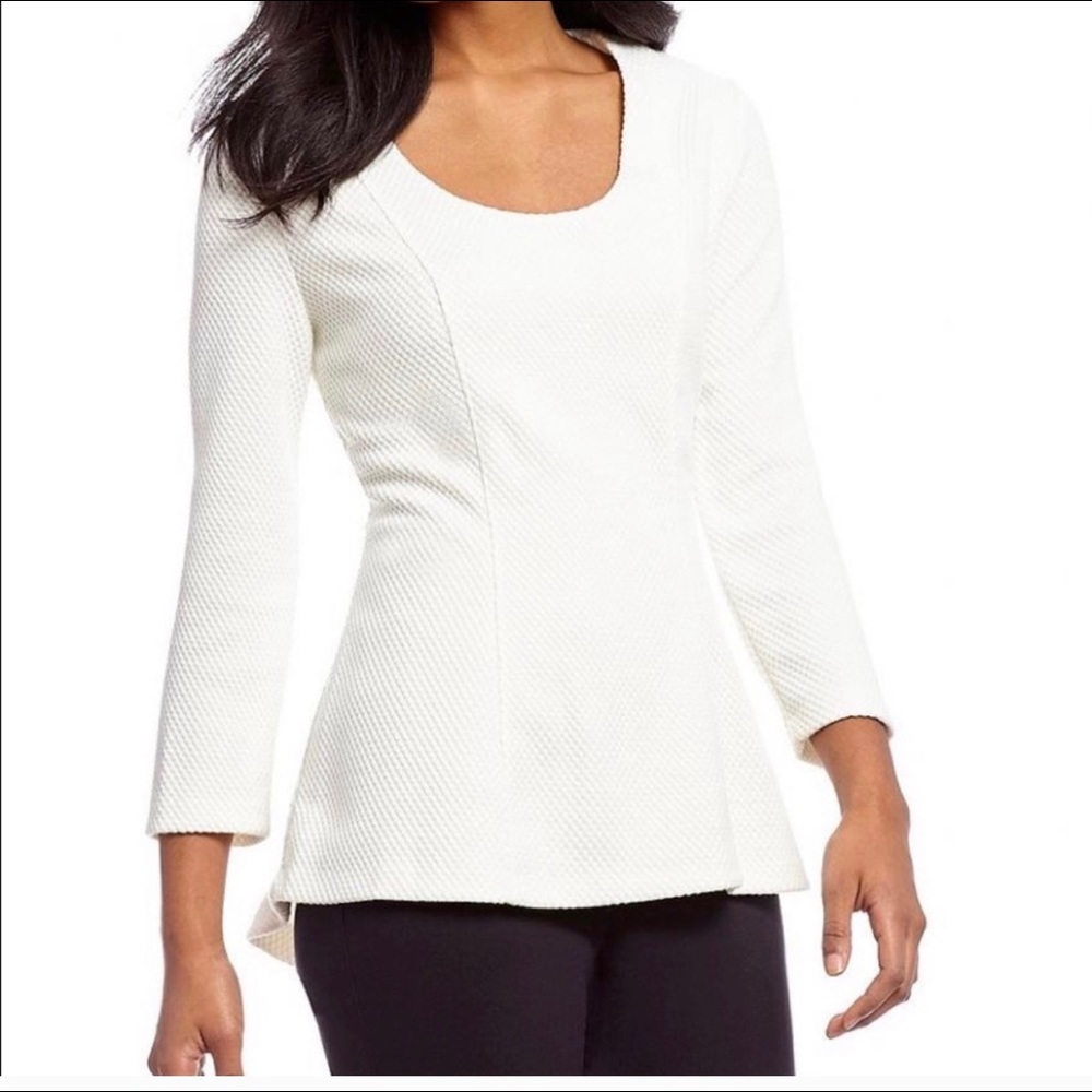 Beige peplum top never worn